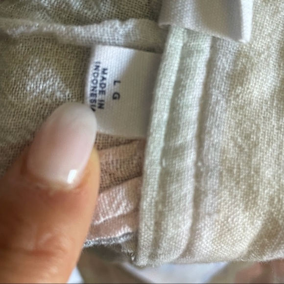 🌸3 for $30 GAP White Linen top women Summer Blouse - Picture 6 of 16